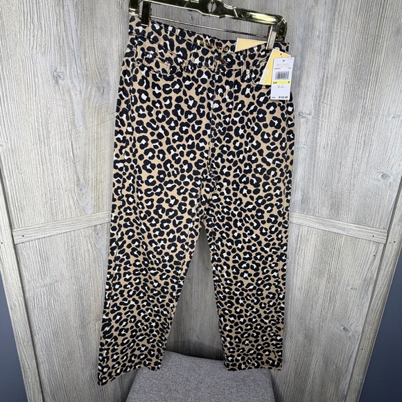 MICHAEL Michael Kors Leopard Print Cropped Jeans - Picture 2 of 8
